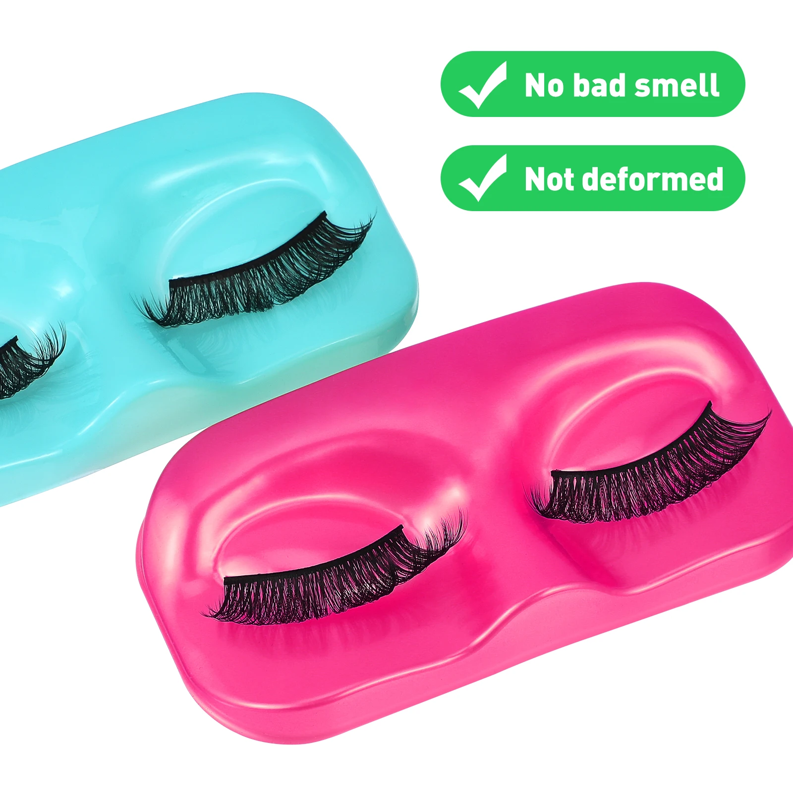 

12pcs False Eyelash Storage Thick Eyelash Case Lash Packaging Tray Face Shape PVC Storage Display Organizer Empty Case