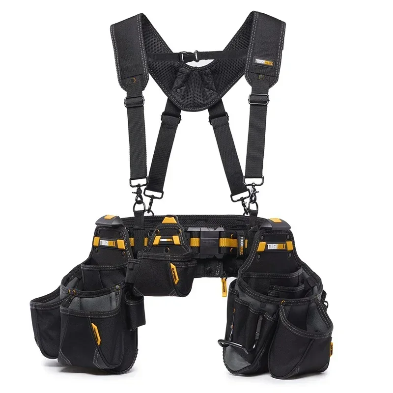 TOUGHBUILT TB-CT-101-5P 5pc Pro Contractor Tool Belt Set Waist Bag Belt Shoulder Strap Power Tool Accessories