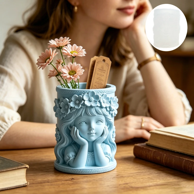 Reusable 3D Embossed Girl Sili - огляд і ціна 3D Printing Vase