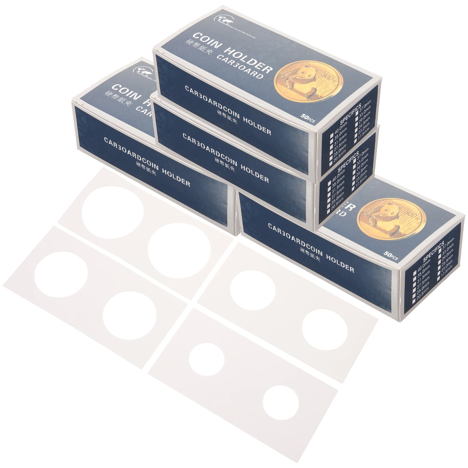 

4 Boxes Coin Paper Clip Holders for Display Label All Coins Collection Supplies Protectors