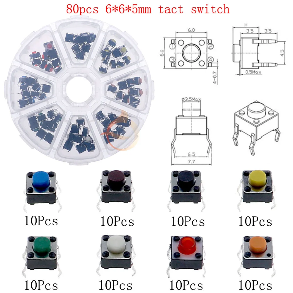 Variant: 80pcs x 8value