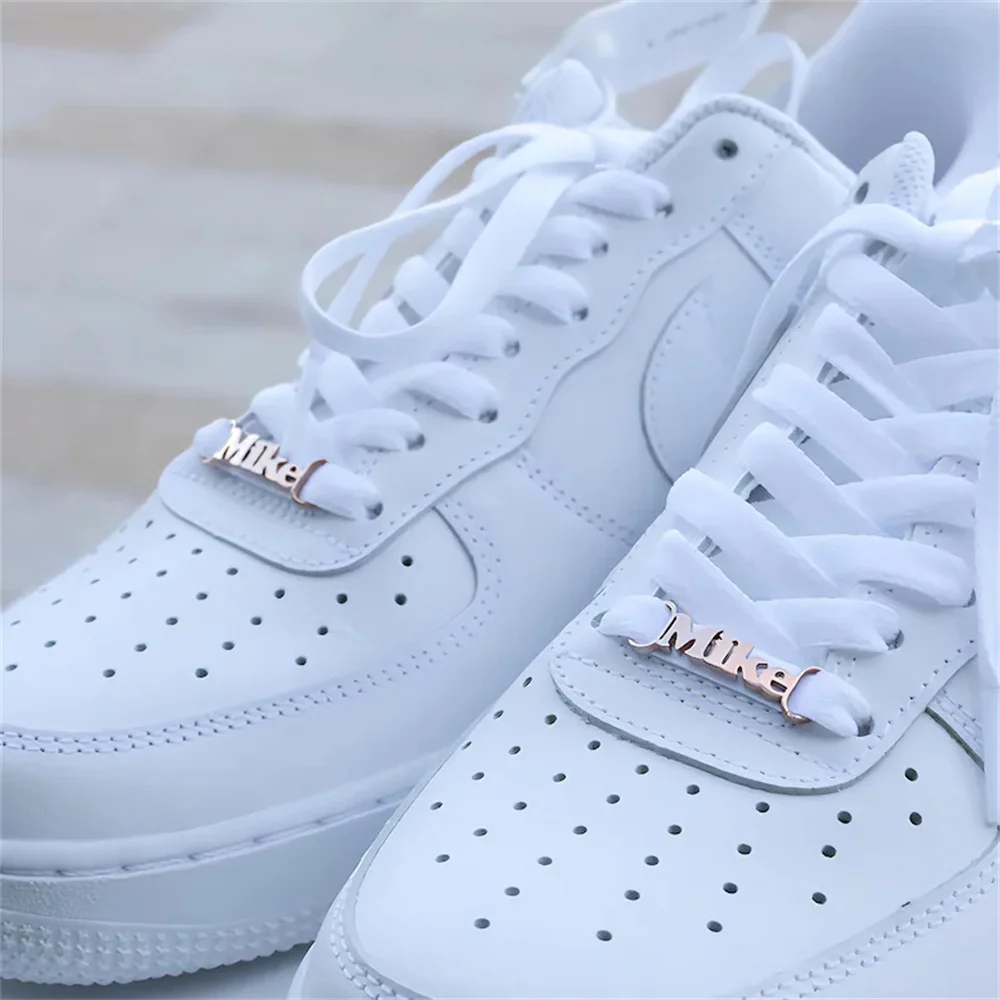 Viksword personalizzato nome personalizzato fibbia per scarpe in acciaio inossidabile paio di clip per lacci delle scarpe accessori per scarpe Charm