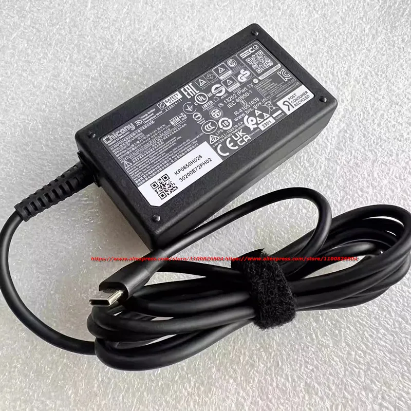 A20-065N3A الأصلي 65 واط 20 فولت 3.25A USB نوع C محمول التيار المتناوب تيار مستمر محول شاحن ل MSI قمة E13 الوجه Evo A12MT-010FR امدادات الطاقة