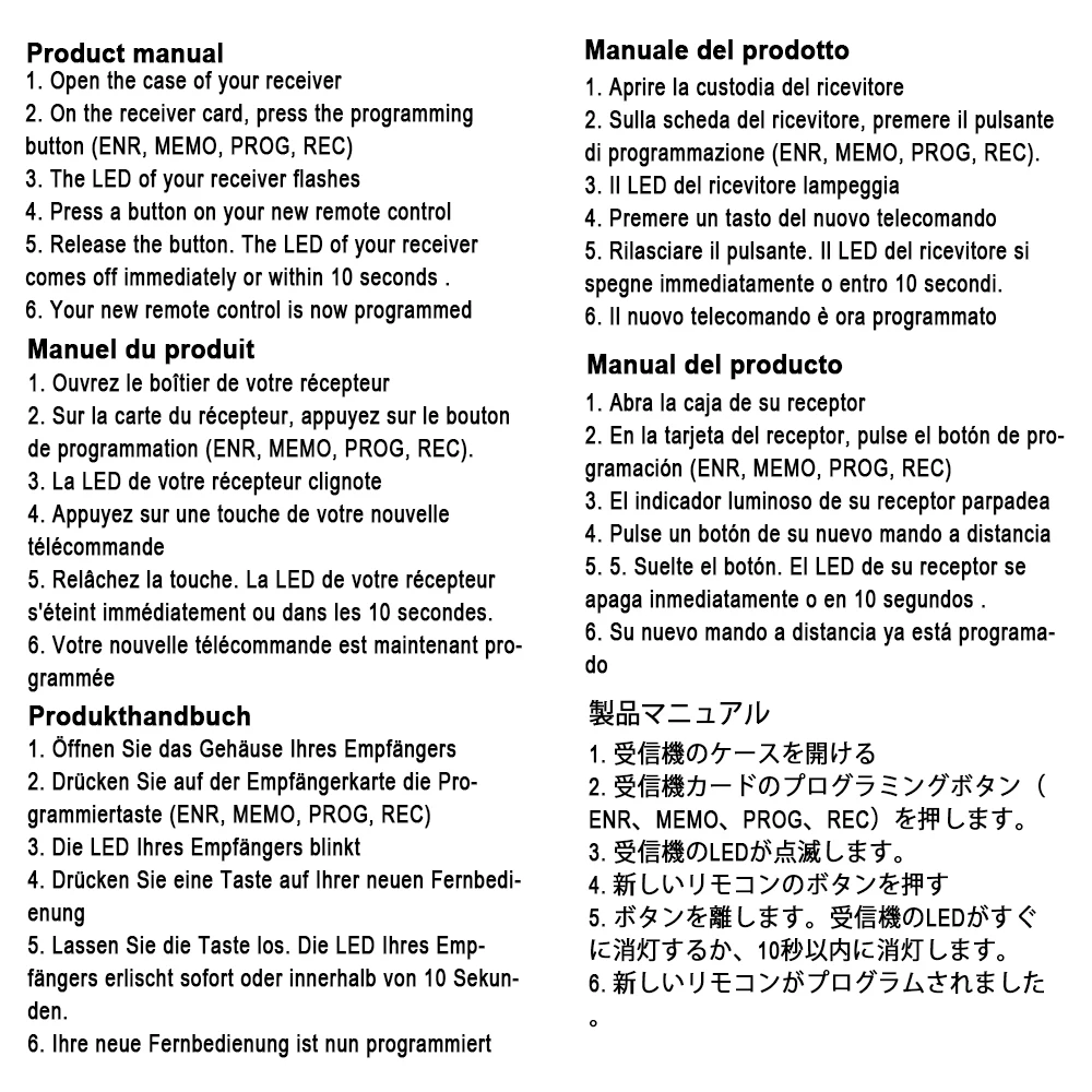 1-2pcs PUJOL VARIO 433.92MHz Rolling Code Remote Control Compatible PUJOL VARIO Code Black OCEAN MARS Garage Door Opener