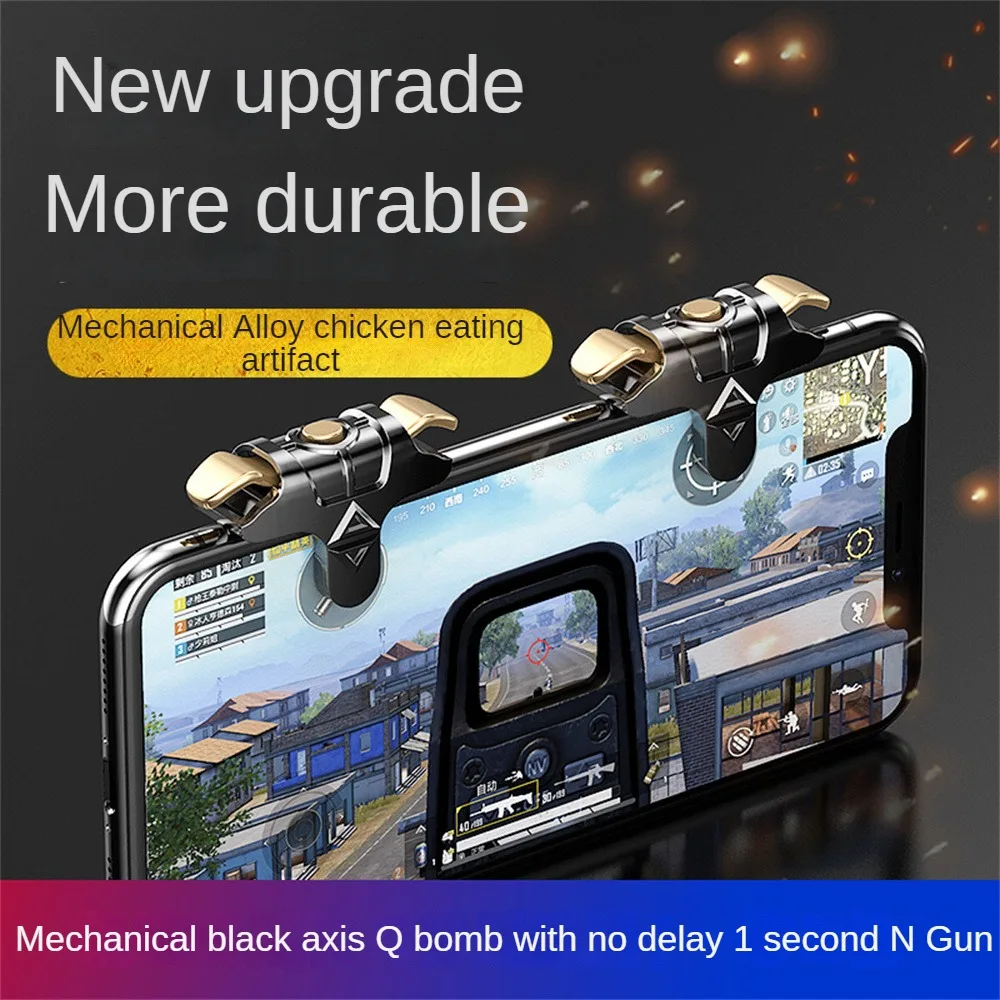 Mobile Game Controller Black Gold Universal Anti-folding Buckle Stable Mechanical Game Practical Accessories Key Shooter