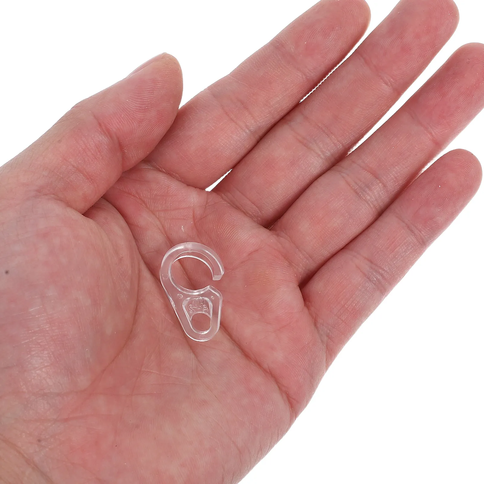 50Pcs Heavy Duty Reinforced Curtain Hooks Secure Grip for Wooden Iron Rings Curtain Track Accessories Hooks for Curtains