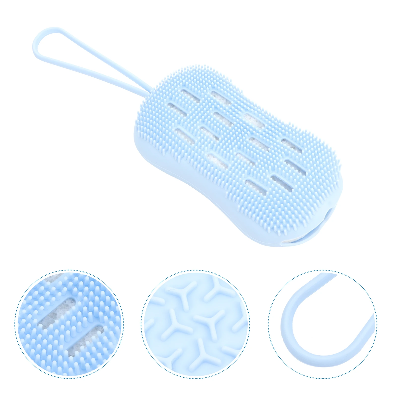 

1pc Durable Silica Gel Bath Sponge Rubbing Towel Dead Skin Removal Shower Brush Household Bathing Accessory Comfortable Sponge