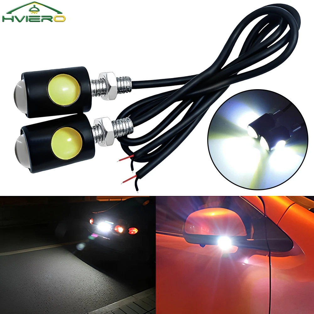 2X Auto LED Motorcycle Signal Led Drl Fog Lamp Indicators Car License Plate Bolt Tail Rear Light Brake Side Fog Bulb Turn Signal