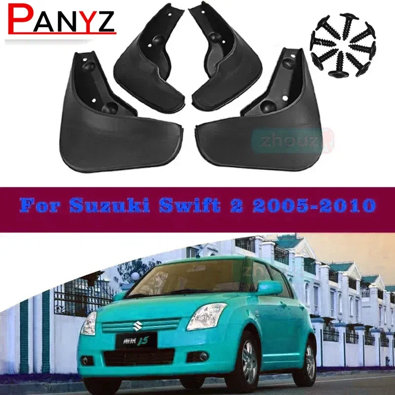 Car Mud Flaps For Suzuki Swift 2 II 2005-2010 Mudflaps Splash Guards Mud Flap Mudguards Fender 2006 2007 2008 2009