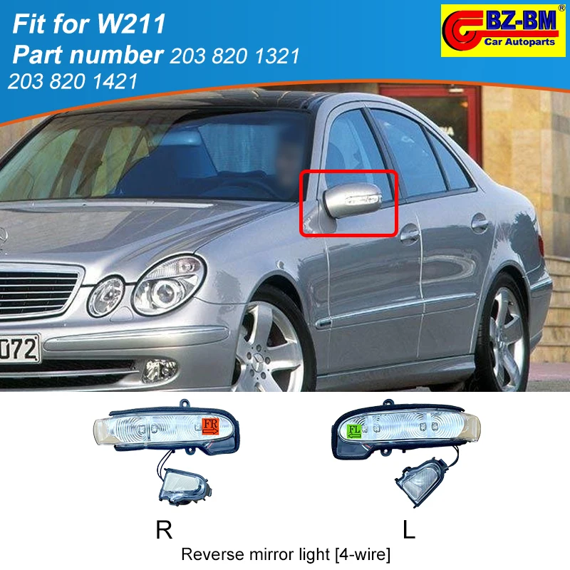 

Авто дверной указатель поворота бокового зеркала для Mercedes Benz W211 E Class 2038201321 2038201421 указатель поворота зеркала заднего вида