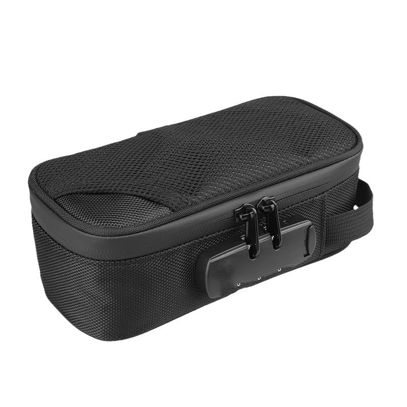 Big valume portable nylon cigar pipe accessories storage bag case travel zip combination lock Deodorization smoking tools