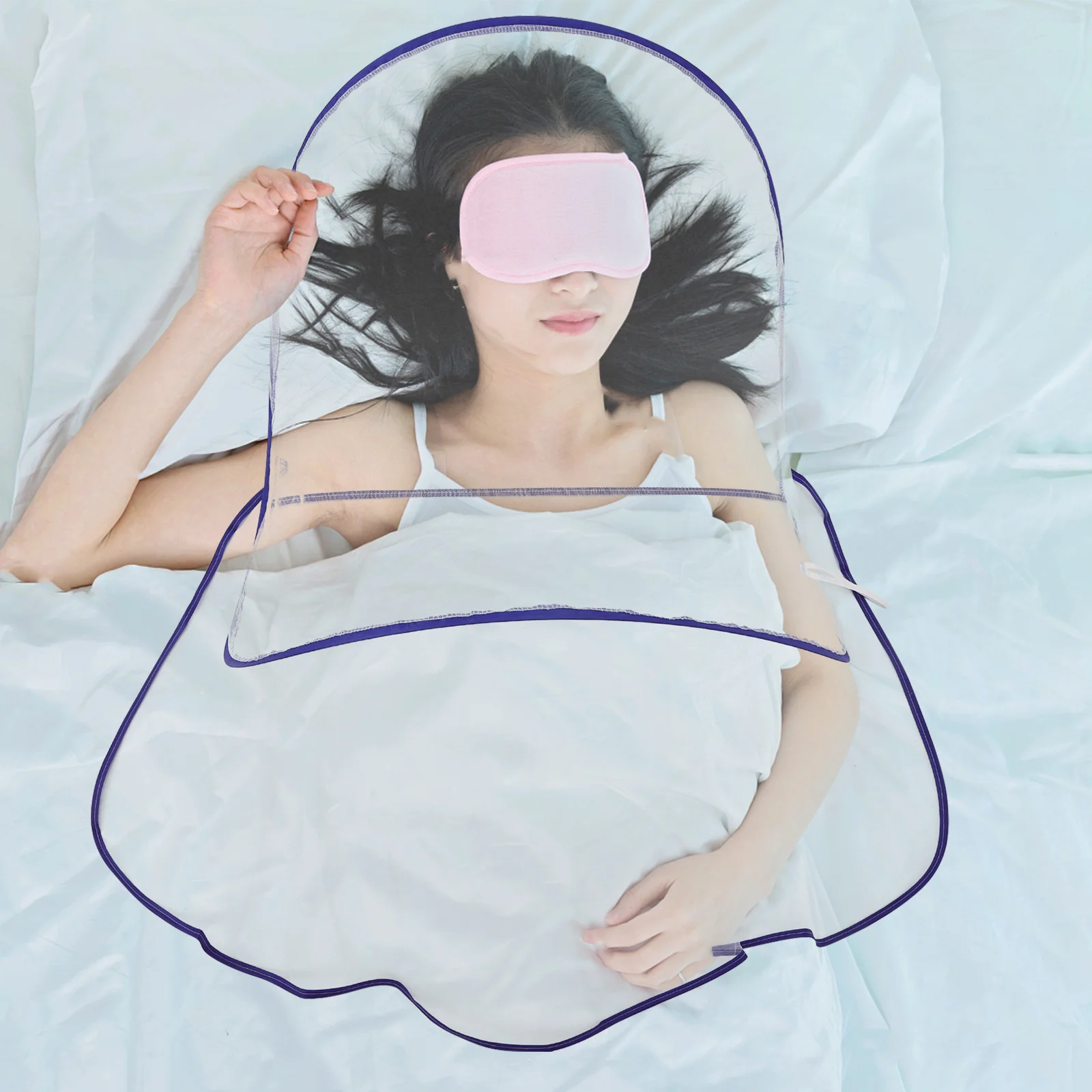 

Mosquito Head Net Compact Portable Design for Bed Crib Pillow Use with Excellent Ventilation and Secure Fit Mosquito Head Net