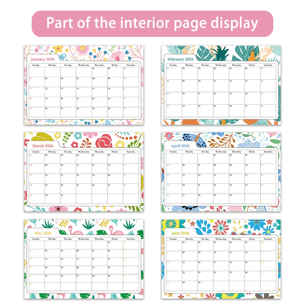 1 قطعة ، تقويم 2026 ، تقويم سطح المكتب الأزهار ، تقويم مكتبي مخطط شهري لمدة 12 شهرًا ، تقويم الحائط ، عيد الميلاد ، هدية الكريسماس #2