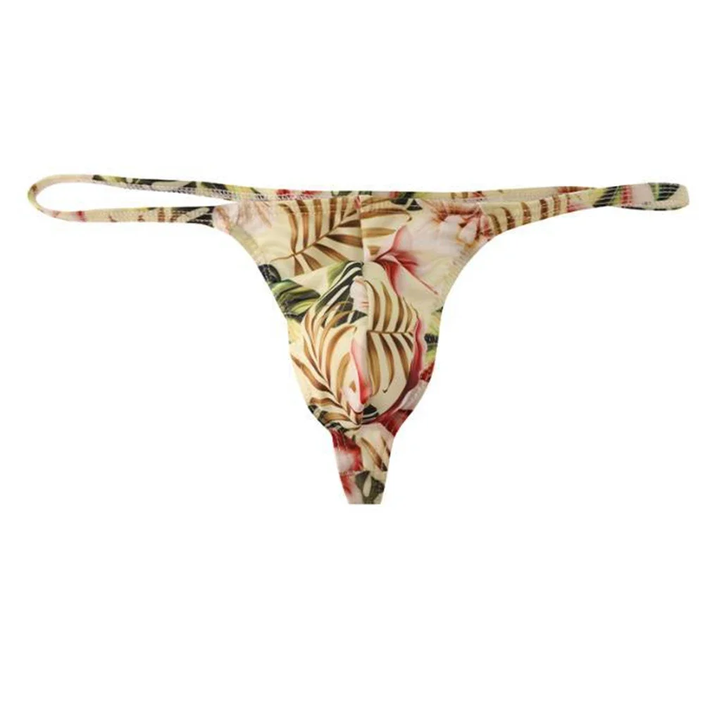 

Mens TBacks Comfortable Breathable Sexy Trendy LowWaist Underwear Printed 3Color Scrotum Bulge T-Back Underpants