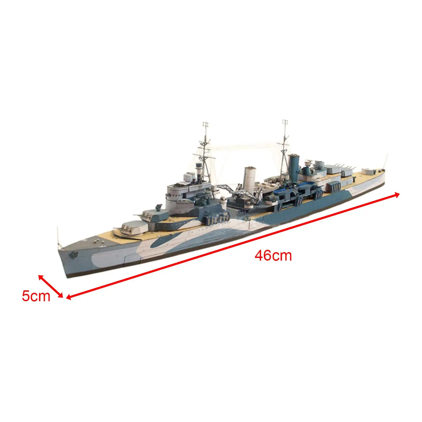 1/400 Kertas Model Seni dan Kerajinan Buatan Tangan Cruiser Puzzle 3D