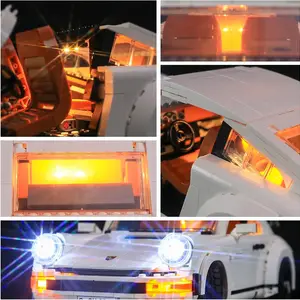 HPROSPER-CARRO Light Leed Decorative mit Batteriebox, LEGO-Konstruktionsblöcken, Expertenschöpfer, Porsche 911, 10295, nicht enthalten 12 Hauptverkaufsporto Lego - №6