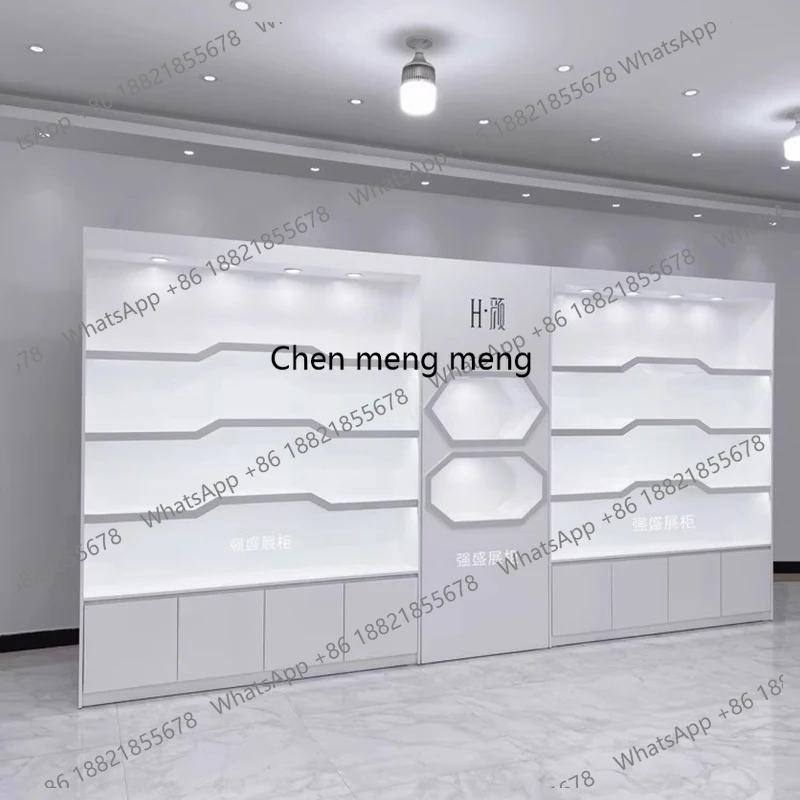 

Nordic Creative Cosmetics Display Cabinet High-end Customized Beauty Salon Shelf Nail Skin Care Products Salon Furniture