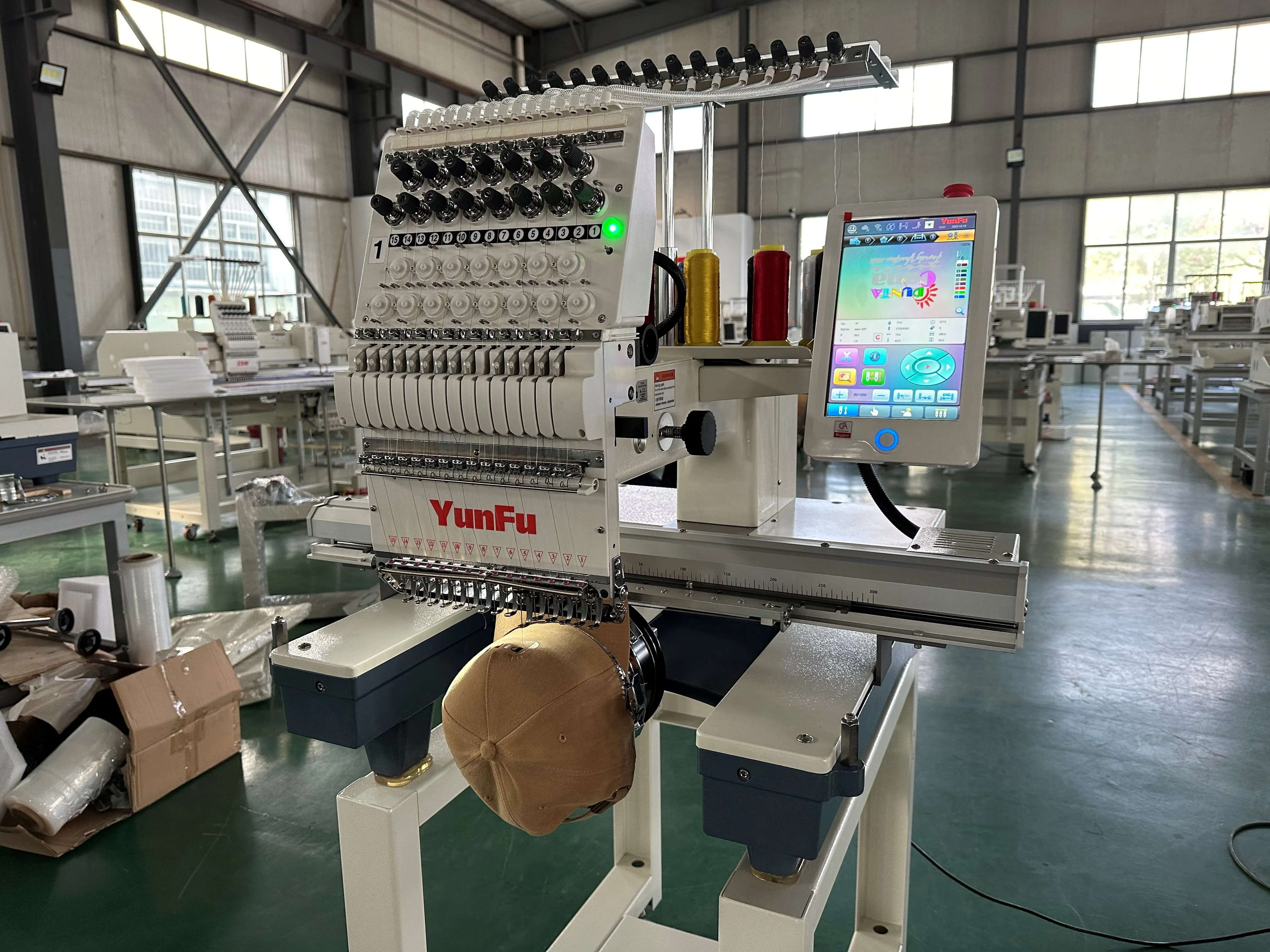 Customized YunFu Hot Sell Single Head Cap Computer Control Embroidery Machine Computerized for Home Use Automatic
