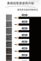 8pcs/set Matte sketch pencil set, complete set of painting tools for professional art students