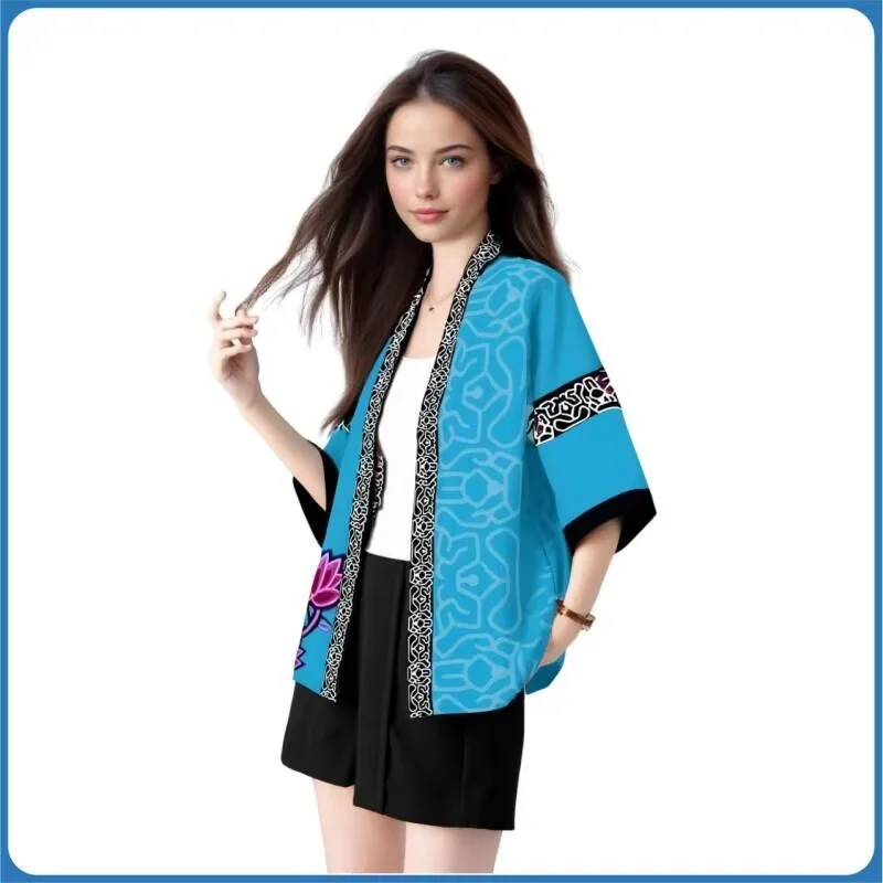 New Pop Singer Kimono for Women Halloween Carnival Christmas Cosplay Costumes Unique Pattern Print Cardigan Kimonos Coat