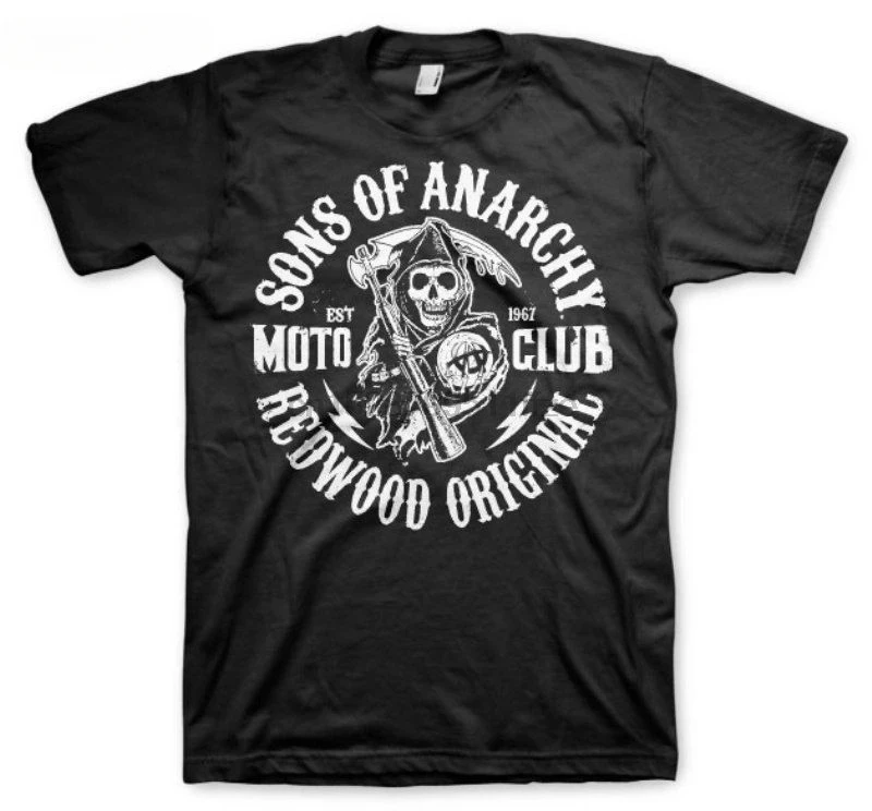 High-Quality tshirt men summer fashion t-shirt Sons Of Anarchie Soa Redwood Original Moto Club Pull Homme Hybris