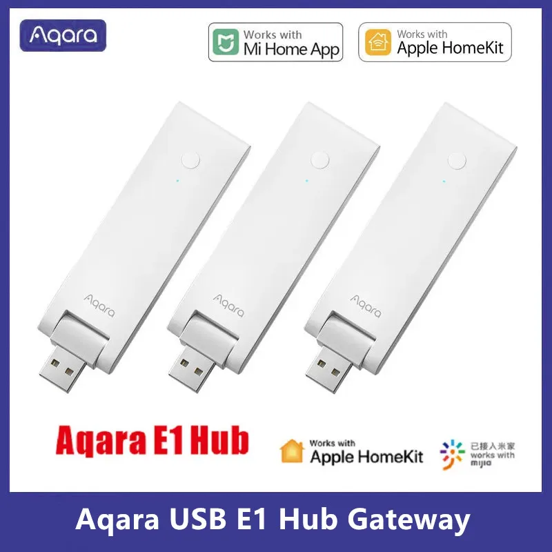 New Aqara E1 Hub Zigbee 3.0 USB Smart Gateway Aqara Hub Wireless Zigbee Hub Remote Control For Mijia Mi Home Apple Homekit