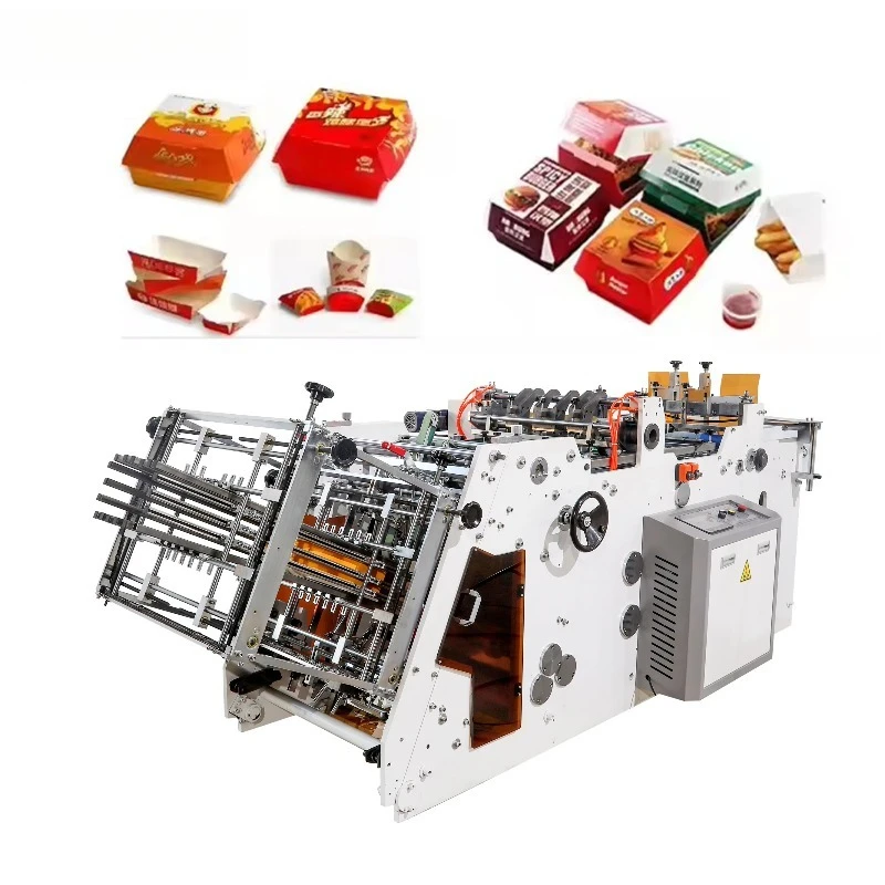 Quick Mold Change High Speed Carton Forming Machine, Multi-Size Paper Lunch & Hamburger Box Manufacturing Equipment