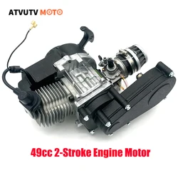 49cc 2 Stroke Engine Mini Pull Start Carburetor Motor Transmission Air Filter Head For ATV Dirt Bike Quad Pocket Bike