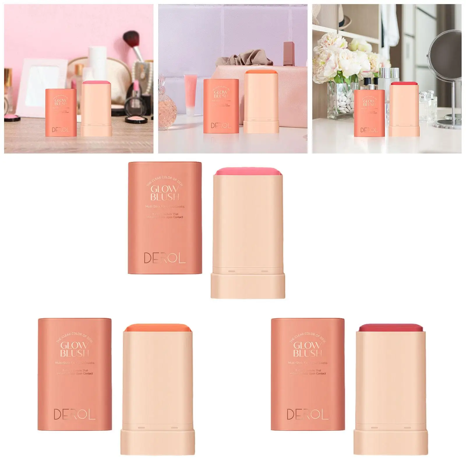 Face Contouring Cream Blush Portable Easy to Apply Versatile Moisturizer Stick for Daily Cheek Lip and Face All Skin Women Lady