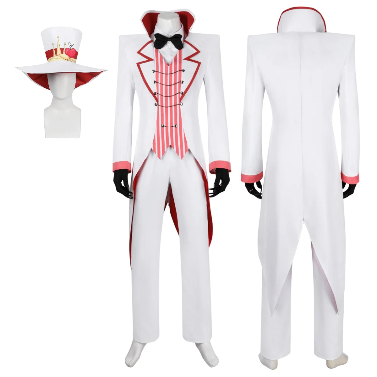 

Lucifer Morningstar Cosplay Costume Coat Pants Hat Anime Fancy Dress Halloween Outfits Carnival Roleplay