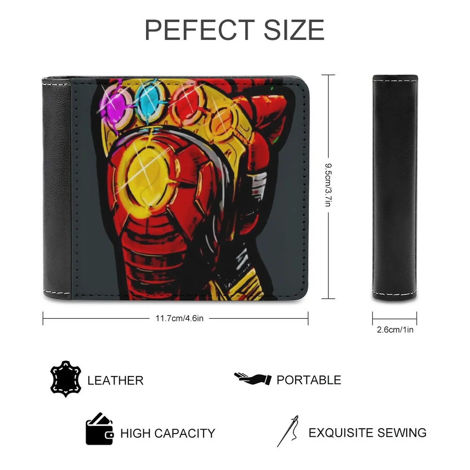 De Iron Snap Heren Portemonnee Portemonnees Portefeuilles Nieuw Design Dollar Prijs Top Heren Lederen Portemonnee Spoiler Alert Spoiler Alert Infinity