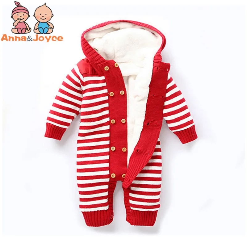 Baby ClothesWinter Cap Hats Baby Sweaters Baby Rompers Thick Cotton Outfit Newborn Jumpsuit for Children Baby Costume image 3