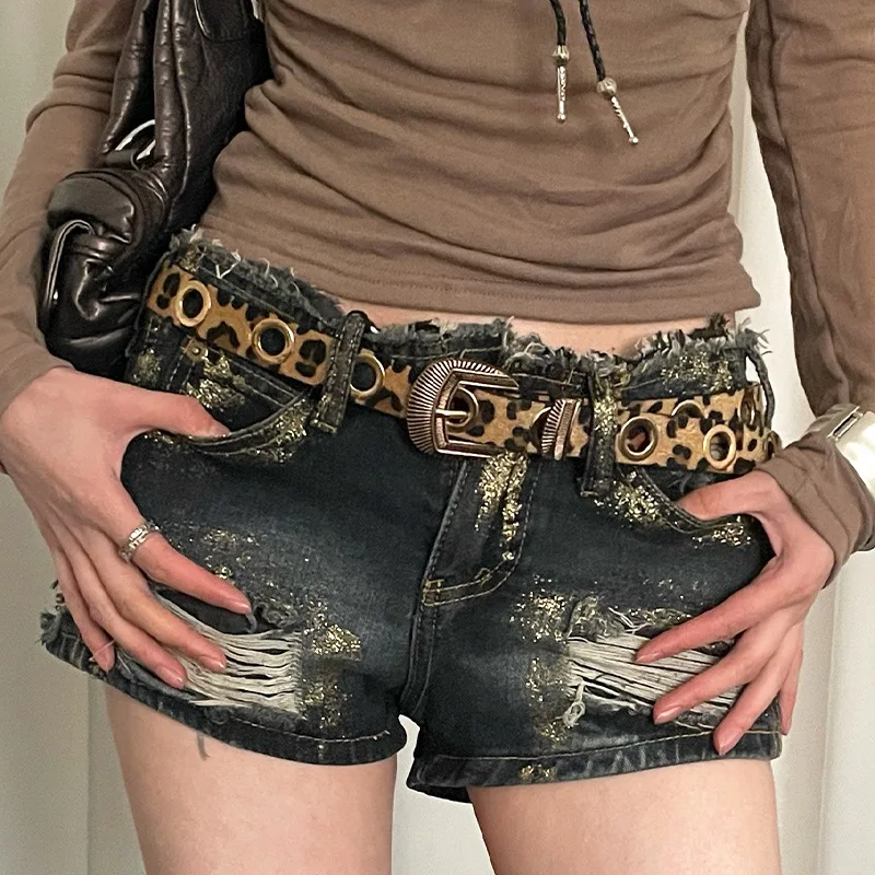 

2025 Hip Hop Style Women's Belt – Niche Leopard & Snake Print, Versatile Everyday Waistband