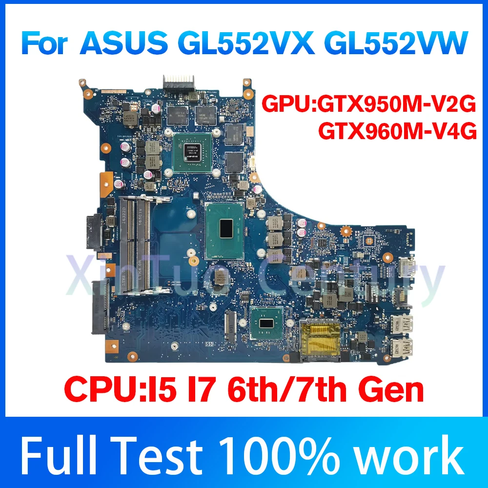 Gl552vw Voor Asus Gl552vw Zx 50V Gl552vx Gl552vxk Laptop Moederbord Met I5 I7 6e/7e Cpu Gtx 950M/GTX960M-V2G/4G 100% Test Ok