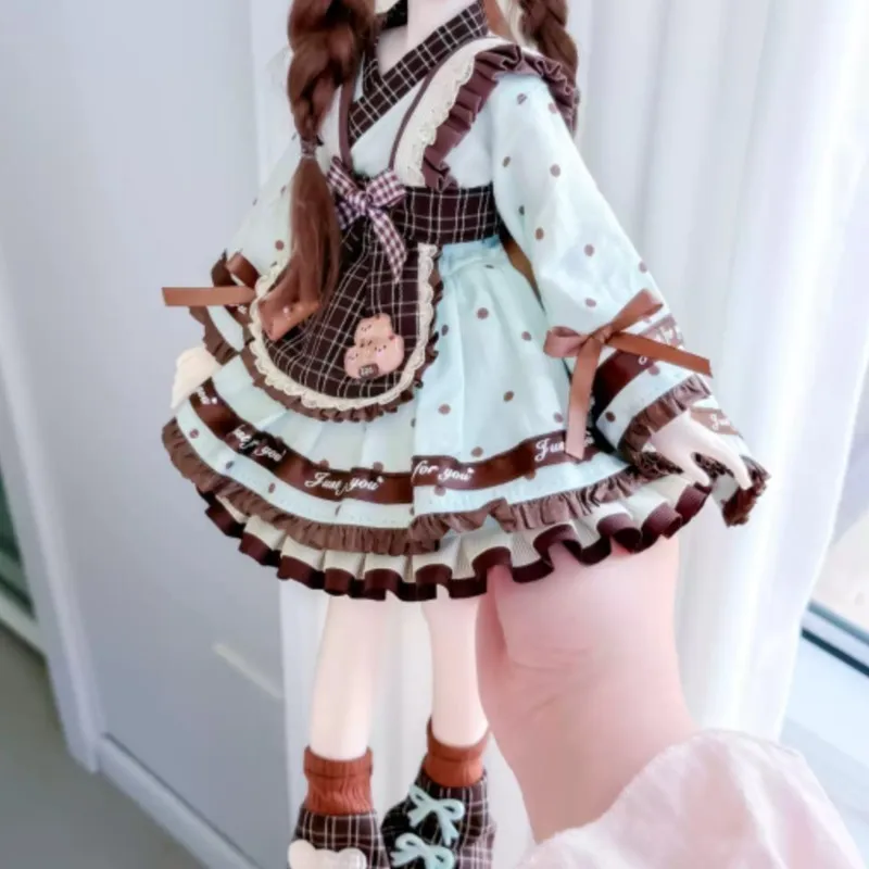 Lightweight Fits BJD Doll Cute Maid Dress Waiter Short Skirt 1/4 1/6 Doll Clothes Outfits Holiday Gifts Dress Up Accessories - view 2