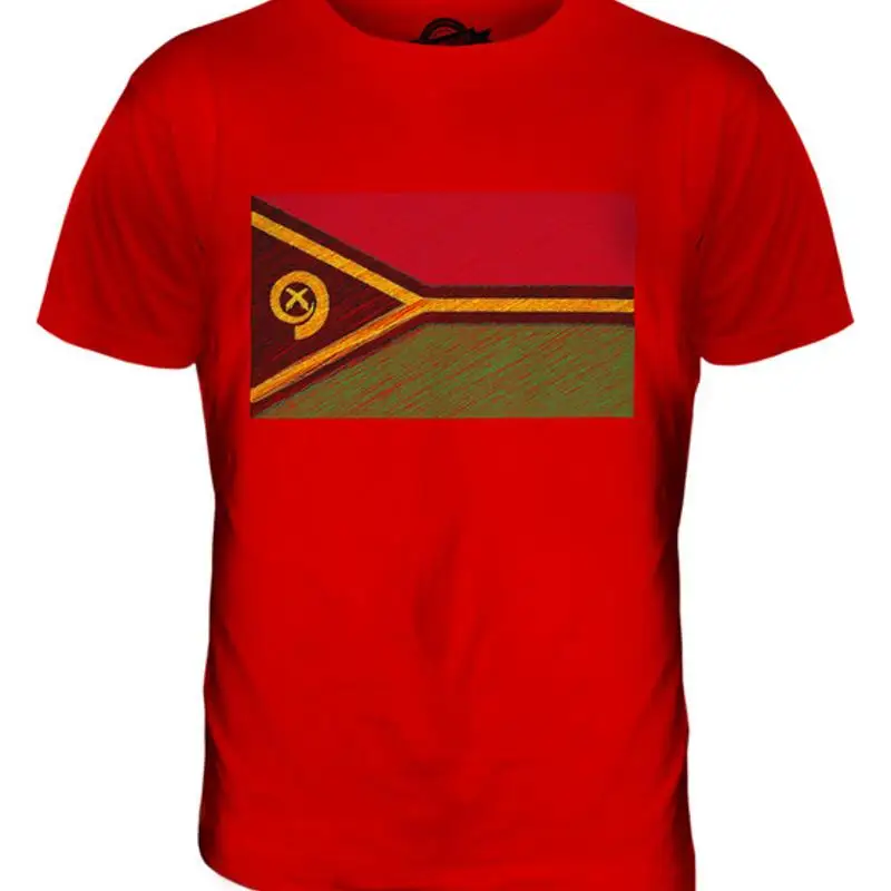 فانواتو مذنعين العلم تي شيرت رجالي تي شيرت XS S M L XL 2XL 3XL 4XL 5XL