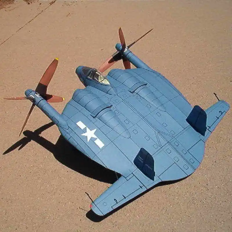 1:32 amerikan XF5U-1 uçan gözleme avcı askeri kağıt modeli uçak modeli el yapımı DIY hobi koleksiyonu inşaat oyuncaklar