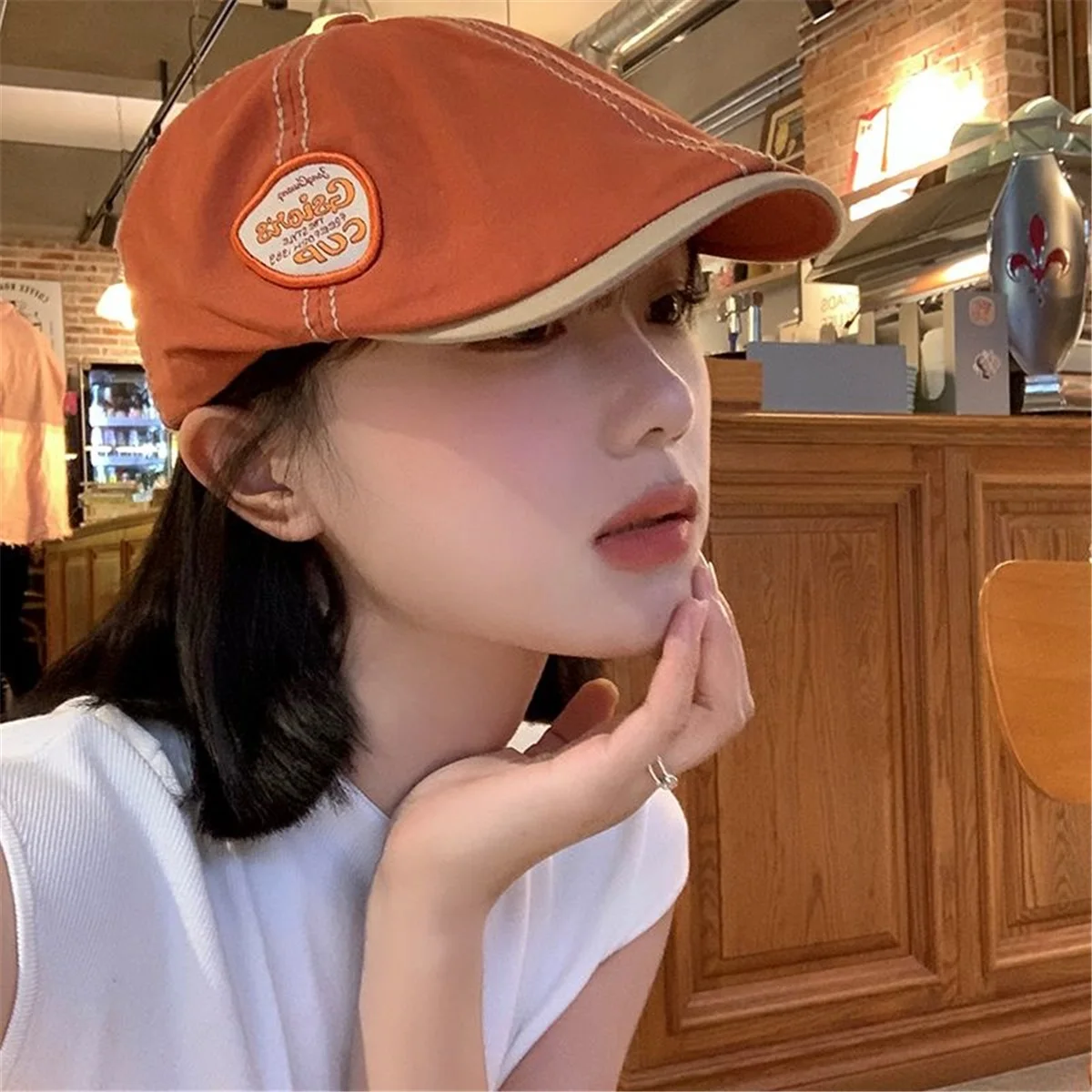 Retro niche progressive hat high street winter style Japanese beret