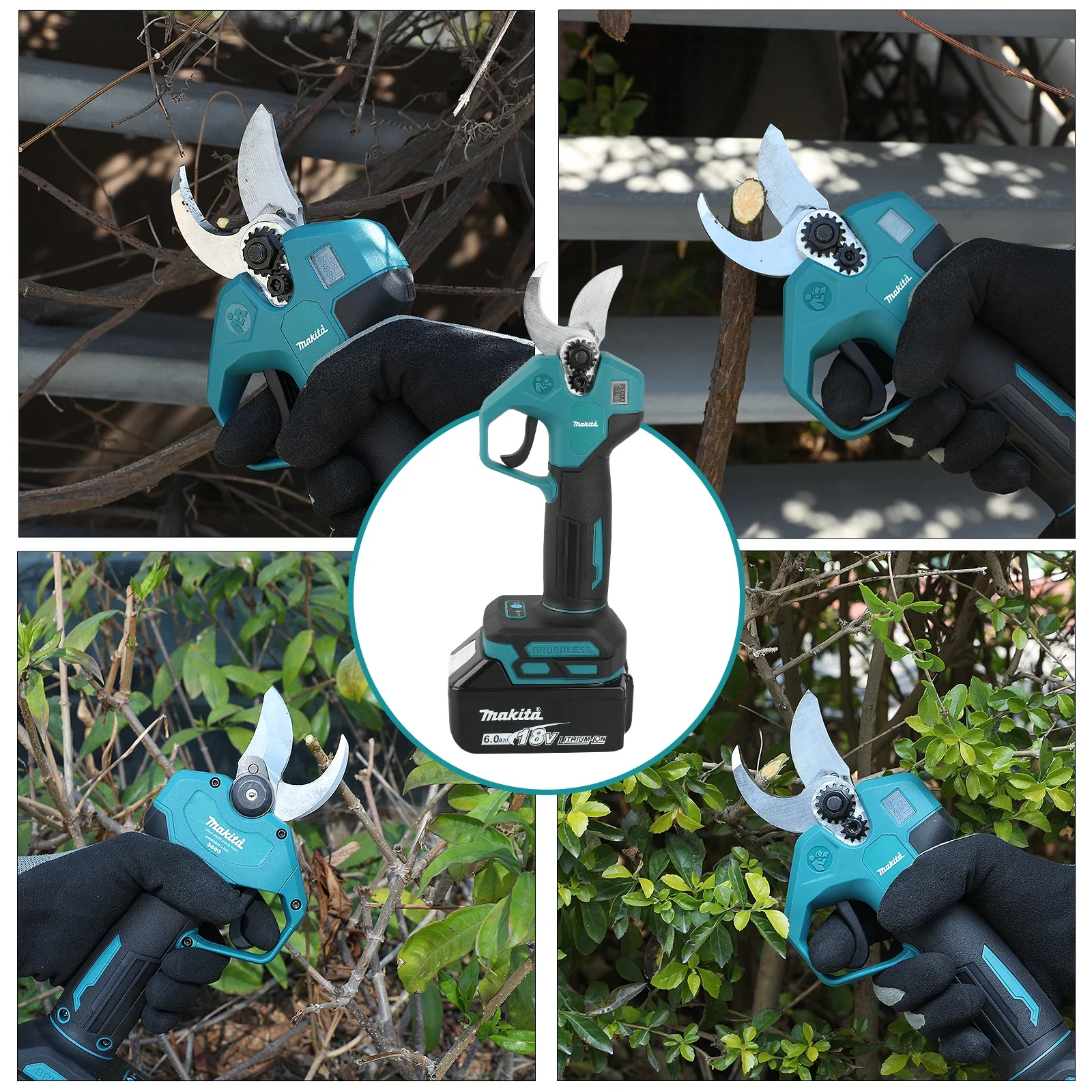 

100% Original Makita Brushless Electric Pruning Shears Garden, Tool Branche Cutter Cordless Electric Garden Scissors Fruit Tree