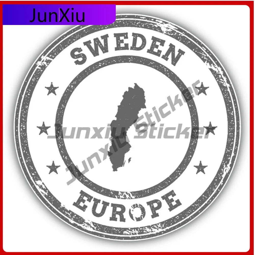 

Sweden Map Europe Creative Sticker Stamp Car Decal Bumper Stickers Cool Style Car Use For Rear Window Auto Styling Accessory