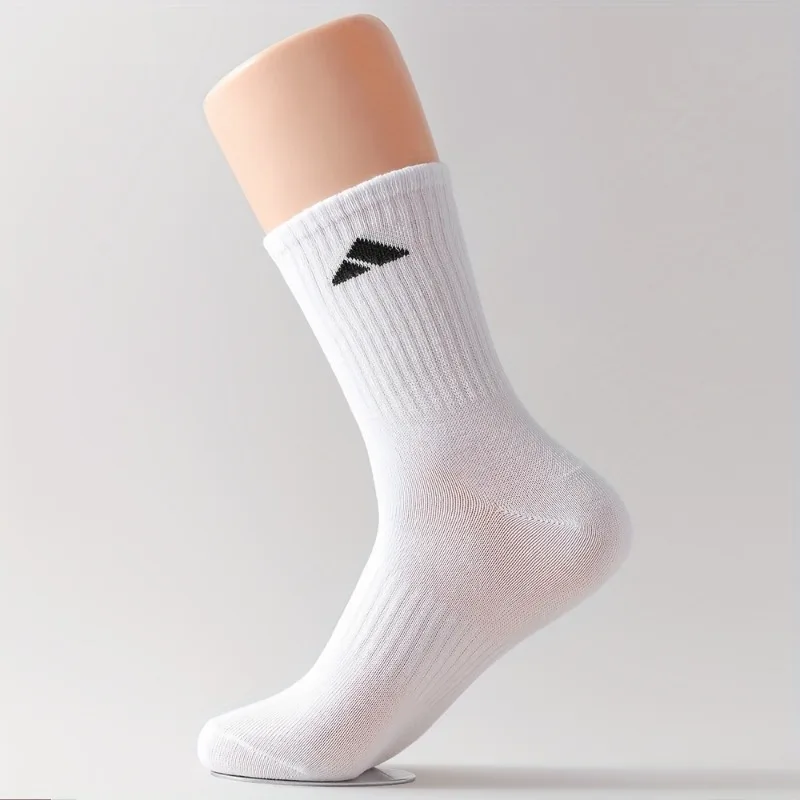 Men's Athletic Crew Socks 20Pcs/10Pairs, Black & White Breathable Sport Socks, Cushioned Comfort Socks for Running, Gym & Daily view 6