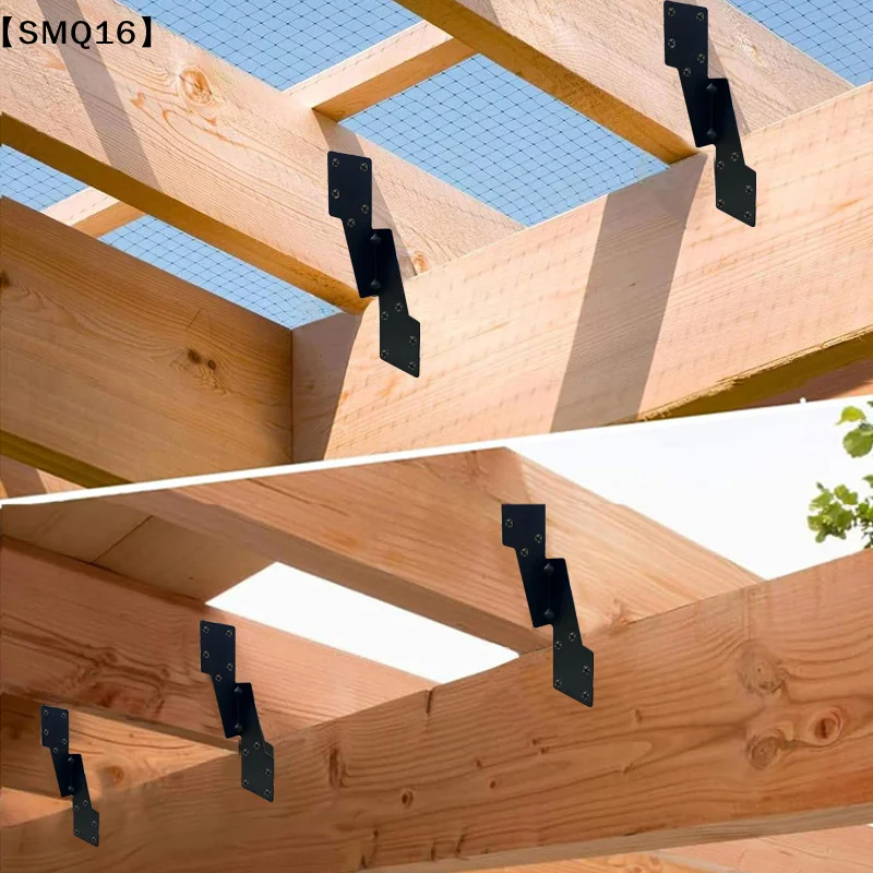 2/5Pcs Strong Heavy Duty Windproof Buckle Metal Structural Parts Hurricane Tie Bracket Hardware For Trusses/Rafters Ties【SMQ】