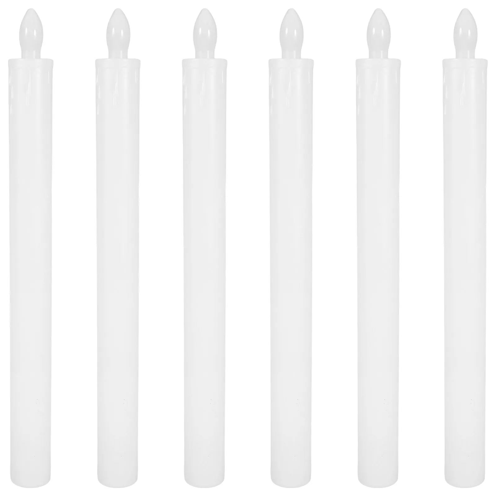6Pcs Flameless LED Lights Smokeless Odorless Flickering Effect Premium Material Battery Powered Decorative Candles