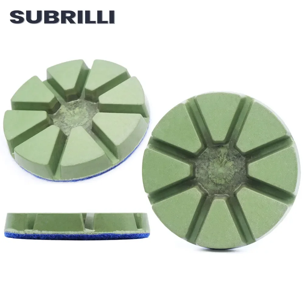 

SUBRILLI 3pcs 3" Diamond Floor Polishing Pads Stone Granite Marble Concrete Floor Renew Sanding Discs Repair Resin Bond Abrasive