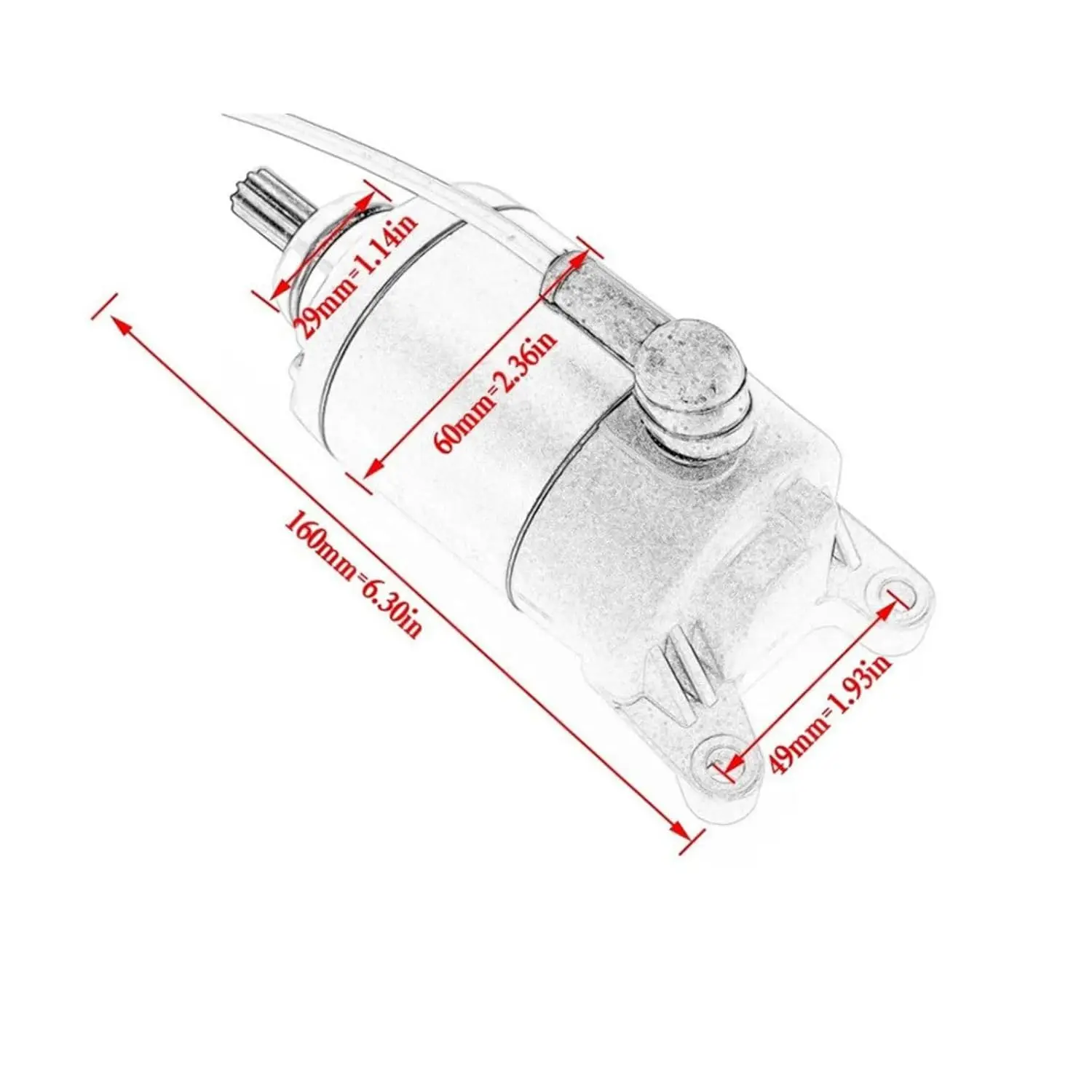 

Starter Motorcycle for Yamaha YZF-R3 2015–2023, MT-03 2020–2023 1WD-H1800-00-00