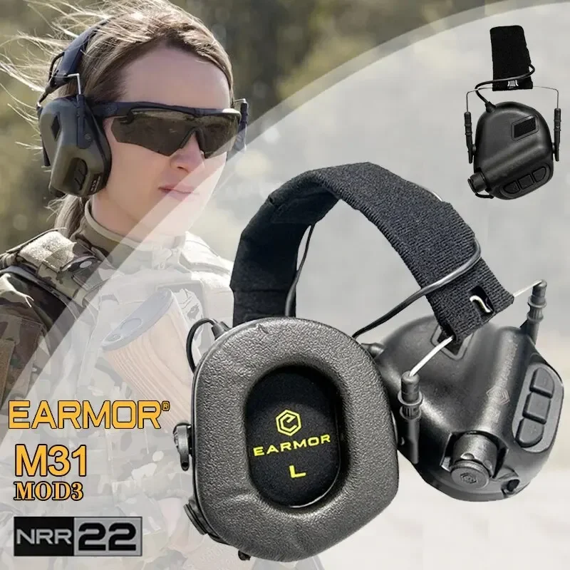 Original Tactical Headphones M31 MOD3 Military Noise Canceling Earmuffs Military Anti-Noisy Shooting Earphone NRR 22dB OPSMEN