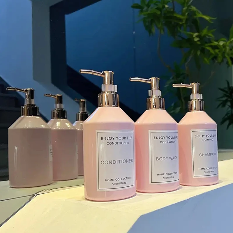 

Body Wash Dispenser Bottle Soap Dispenser 500ml Bathroom Liquid Container Bath Decor Refillable Shampoo Conditioner