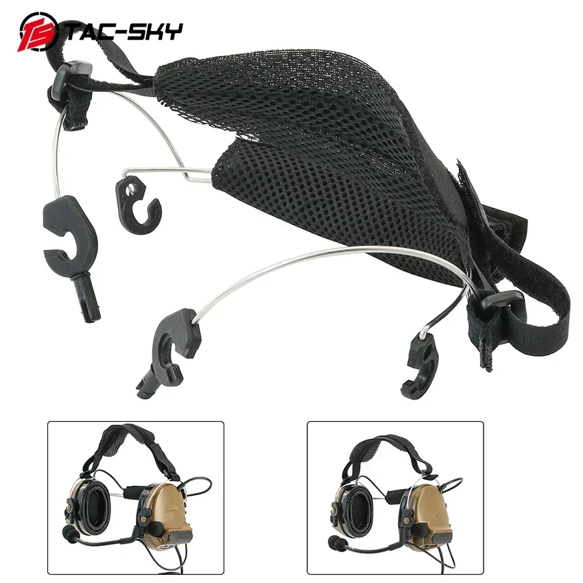 TAC-SKY eletrônico tático ptt fone de ouvido acessórios para comtac ii、 comtac iii、 comtac xpi tiro fones de ouvido caça earmuffs