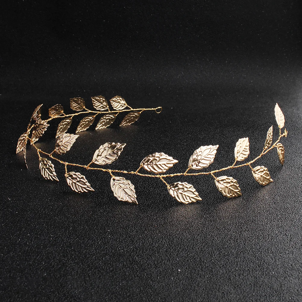 

1pc Alloy Bridal Veil Headpiece European Style Lightweight Wedding Hair Piece Bride Leaf Headwear Handmade Hair Accessory