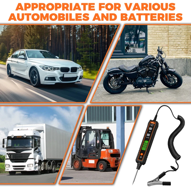 Car Voltage Detector Pen DC100V Non-Contact Maintenance Circuit Tester Backlight Flashlight NCV Resistance Electrical Tester Pen
